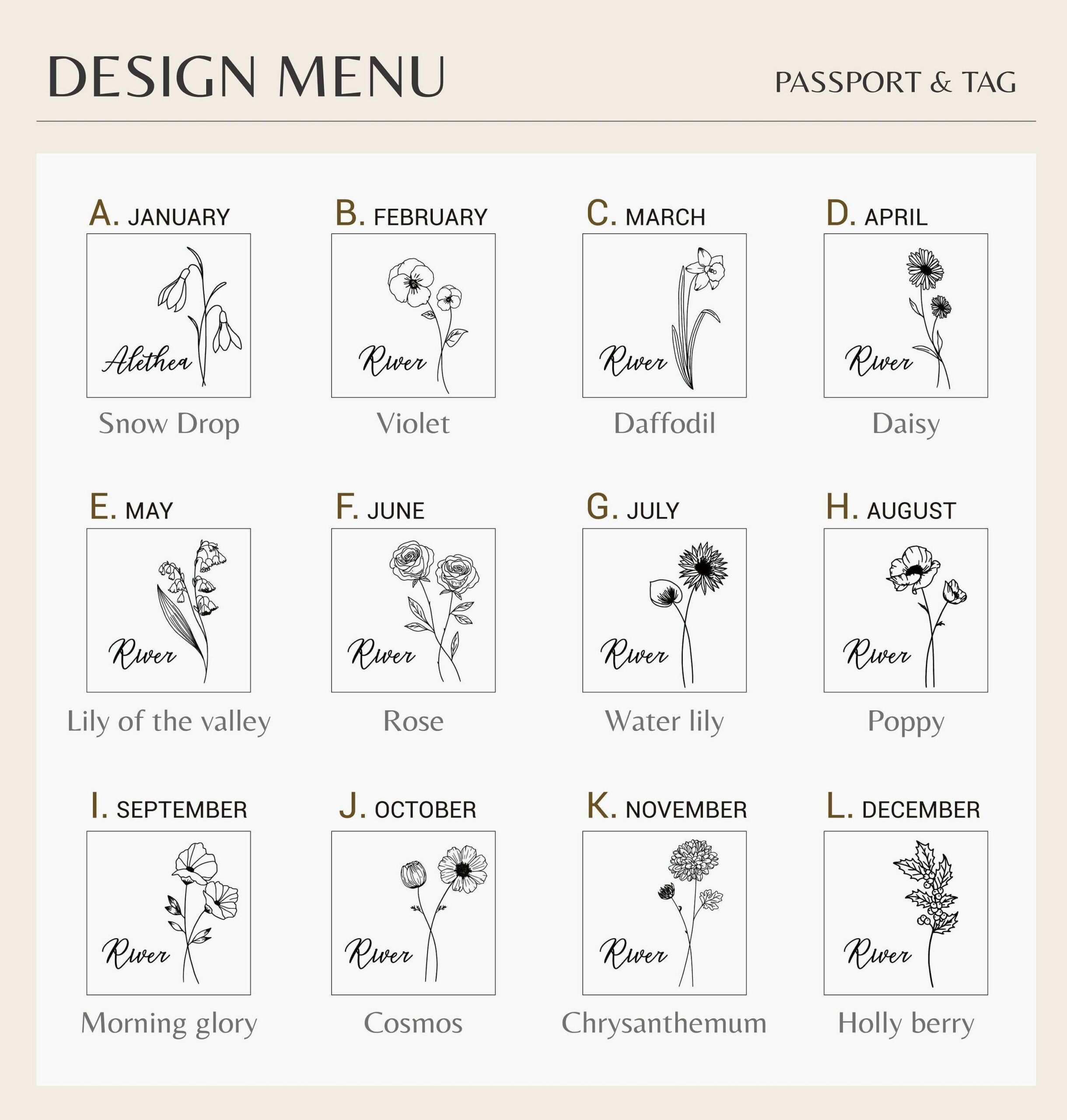 Birth Flower Passport Holder, Luggage Tag, Personalized Leather Passport Cover, Bridesmaid Gifts, Mother’s Day Gift for Women Birth Flower Passport Holder, Luggage Tag, Personalized Leather Passport Cover, Bridesmaid Gifts, Mother’s Day Gift for Women