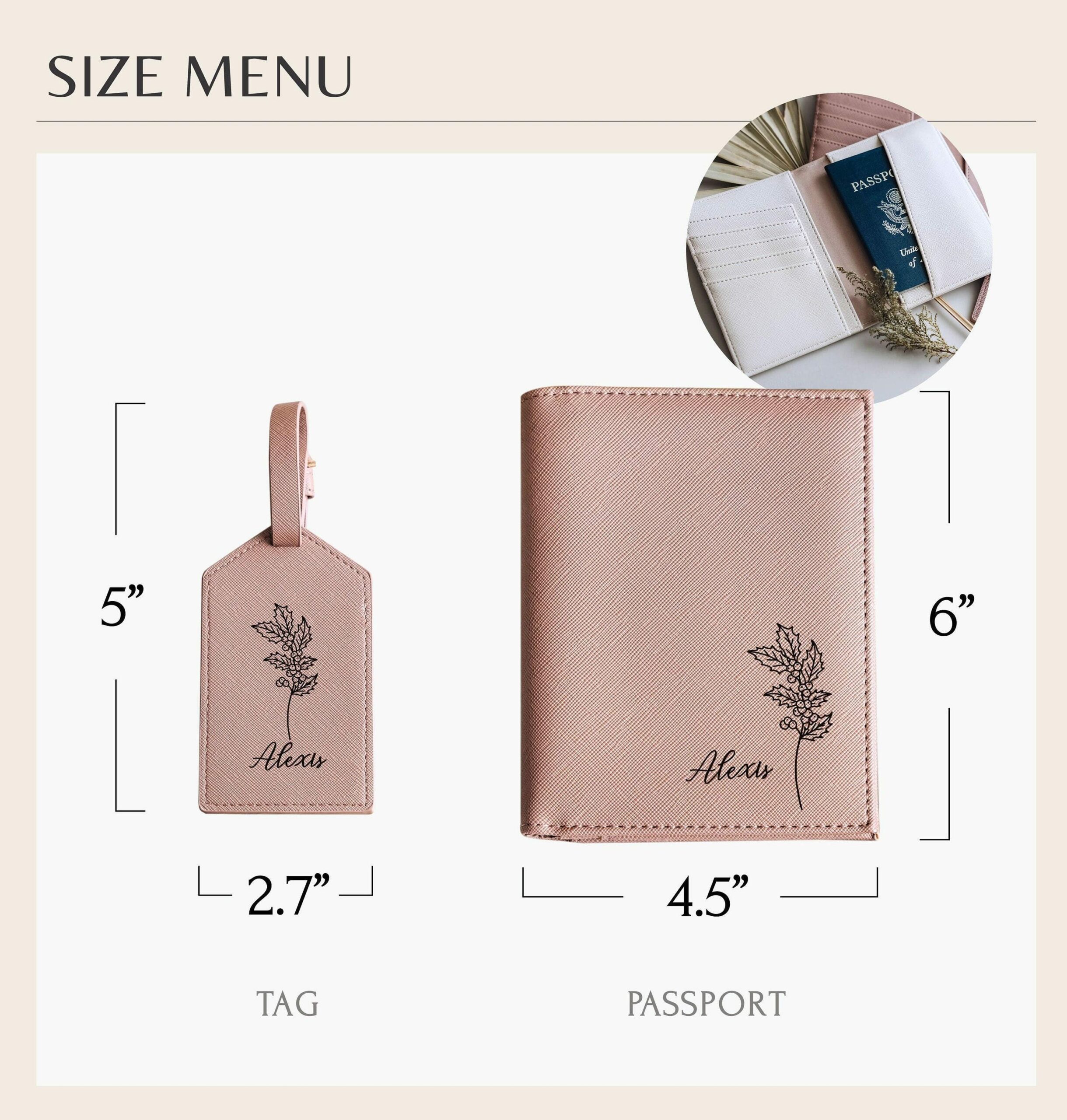 Birth Flower Passport Holder, Luggage Tag, Personalized Leather Passport Cover, Bridesmaid Gifts, Mother’s Day Gift for Women Birth Flower Passport Holder, Luggage Tag, Personalized Leather Passport Cover, Bridesmaid Gifts, Mother’s Day Gift for Women