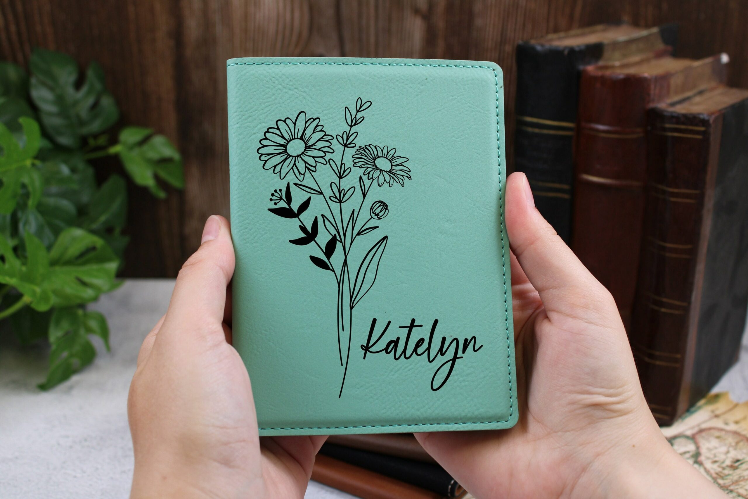 Customized Birth Flower Leather Passport Holder, Personalized Passport Case, Gift for Wife, Travel Matching Gift, Passport Cover for Women, Mother’s Day Gift Customized Birth Flower Leather Passport Holder, Personalized Passport Case, Gift for Wife, Travel Matching Gift, Passport Cover for Women, Mother’s Day Gift
