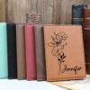Customized Birth Flower Leather Passport Holder Personalized Passport Case Gift for Wife Travel Matching Gift Passport Cover for Women 6
