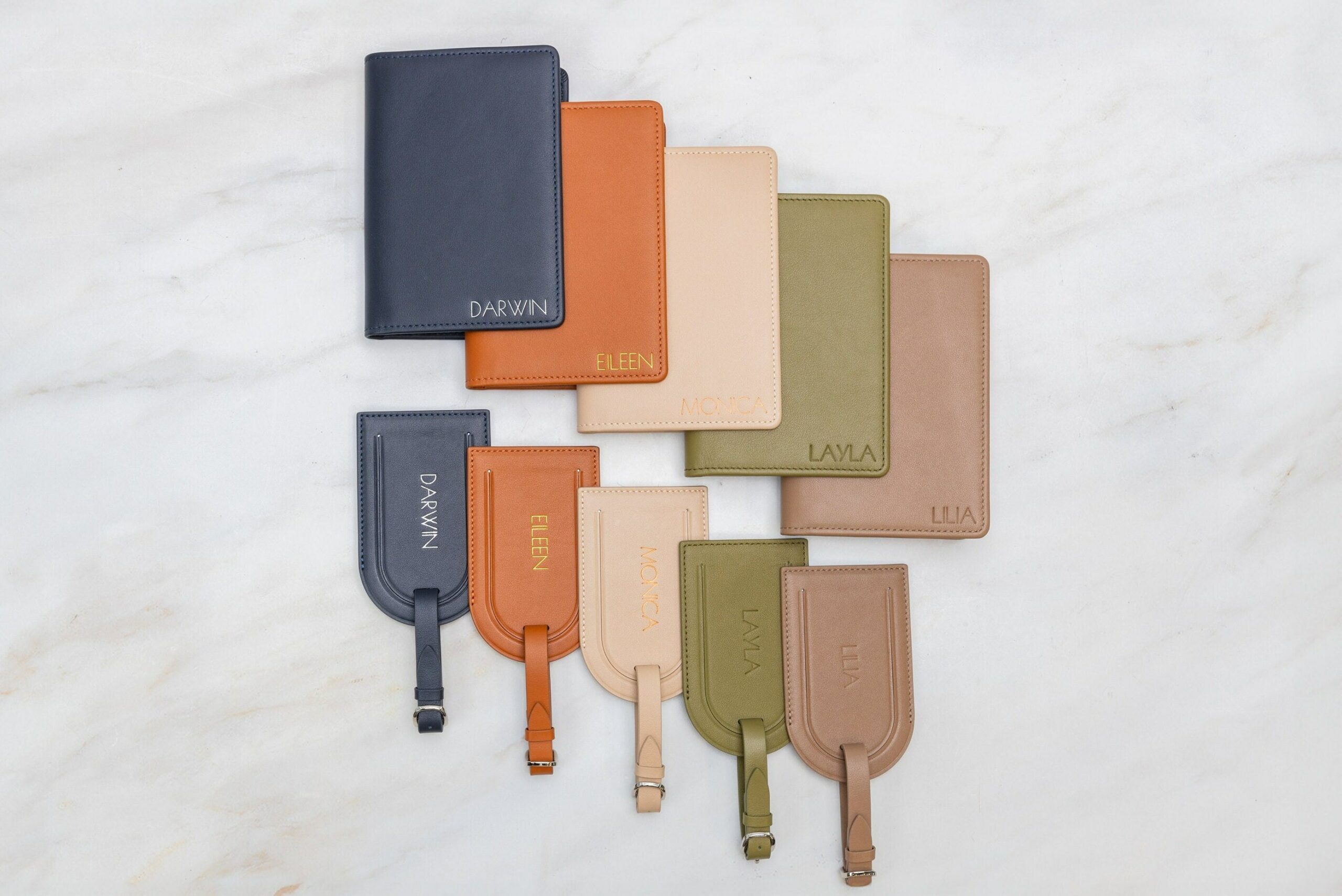 Embossed Leather Passport Holder, Embossed Luggage Tag Set, Travel Card Wallet, 3rd Wedding Anniversary Gift, Custom Gift for Family Embossed Leather Passport Holder, Embossed Luggage Tag Set, Travel Card Wallet, 3rd Wedding Anniversary Gift, Custom Gift for Family