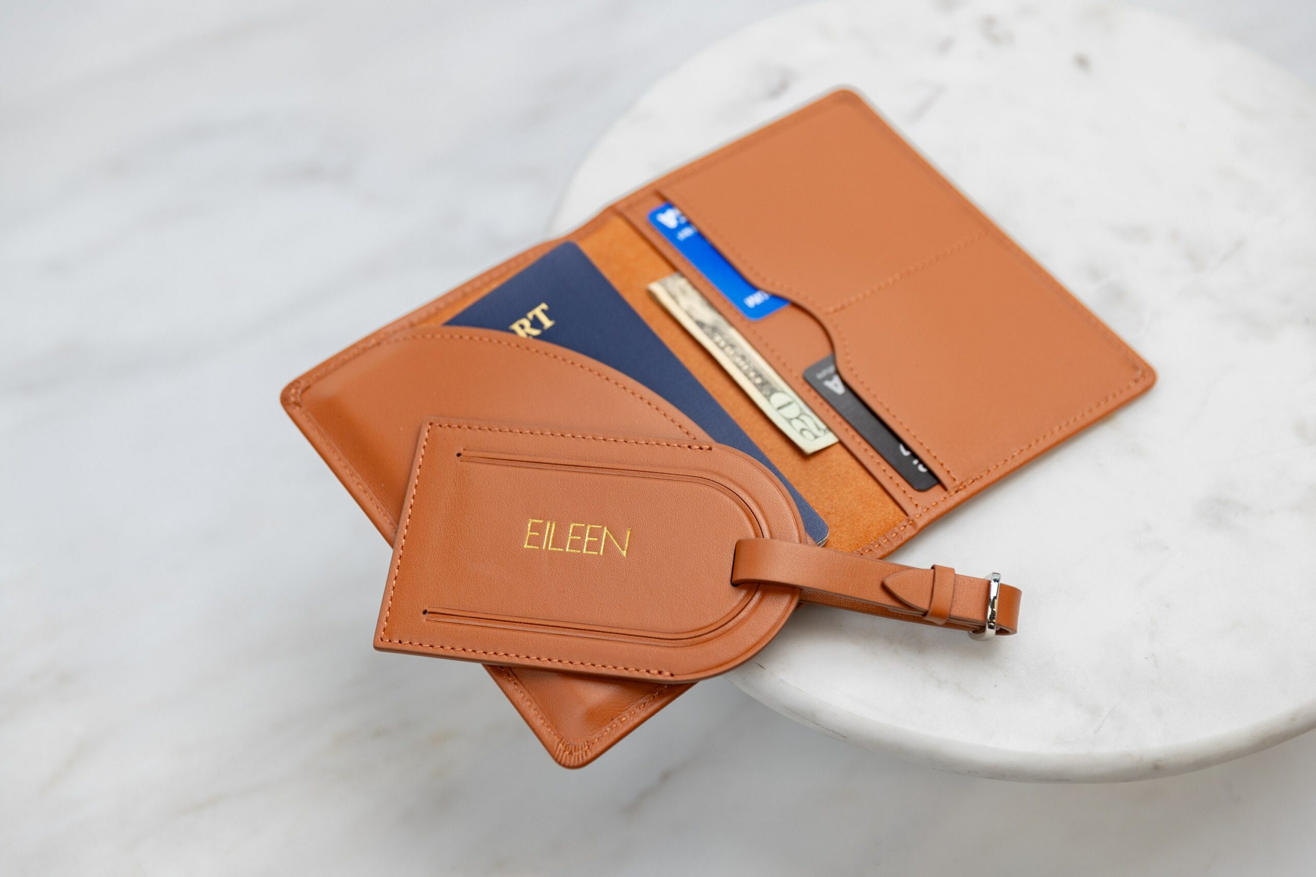 Embossed Leather Passport Holder, Embossed Luggage Tag Set, Travel Card Wallet, 3rd Wedding Anniversary Gift, Custom Gift for Family Embossed Leather Passport Holder, Embossed Luggage Tag Set, Travel Card Wallet, 3rd Wedding Anniversary Gift, Custom Gift for Family