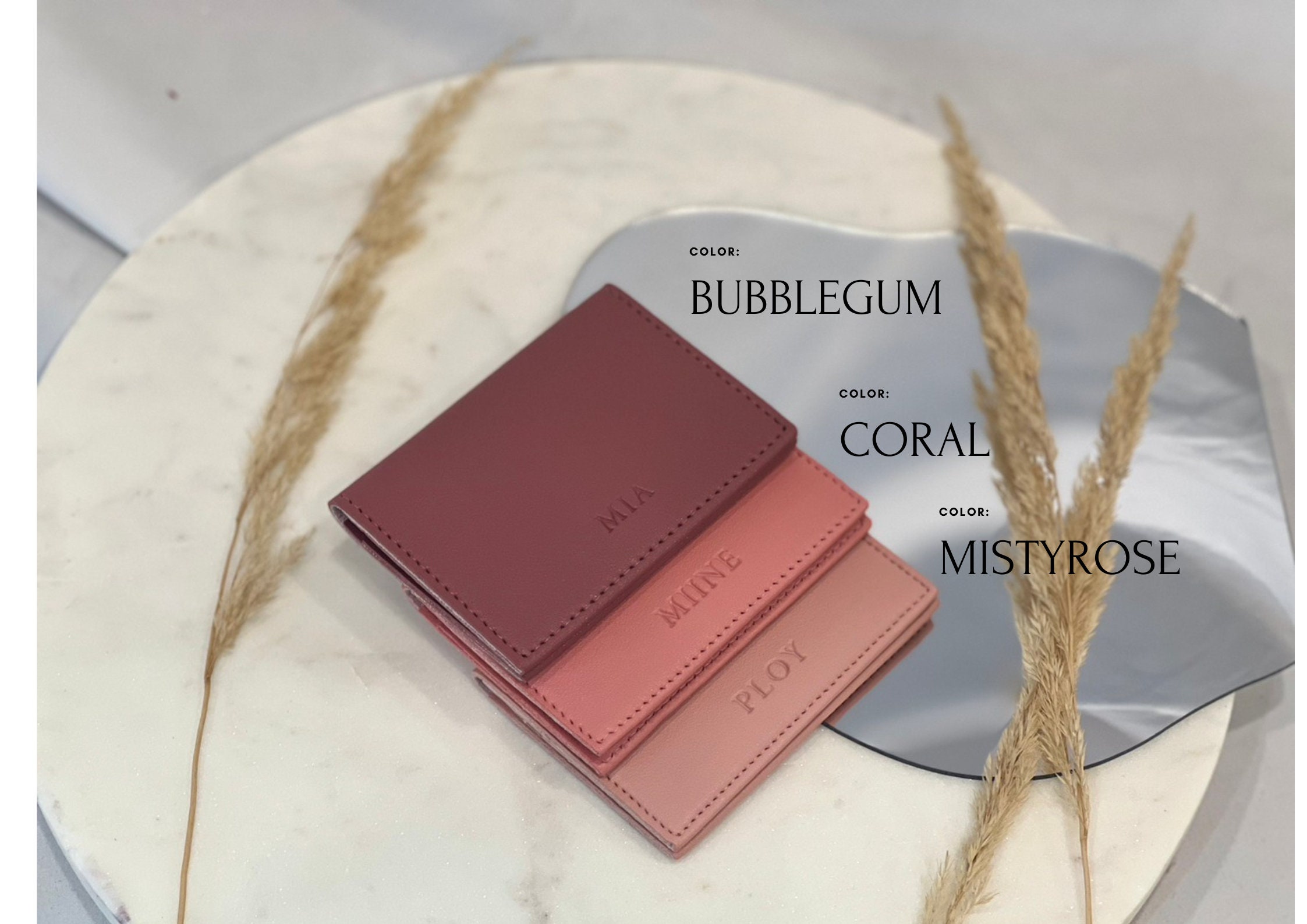 Embossed Name, Passport Holder, Luggage Tag, Name Card Holder, Personalized Gifts, 18 Colors, Wedding Favors, Party Favors