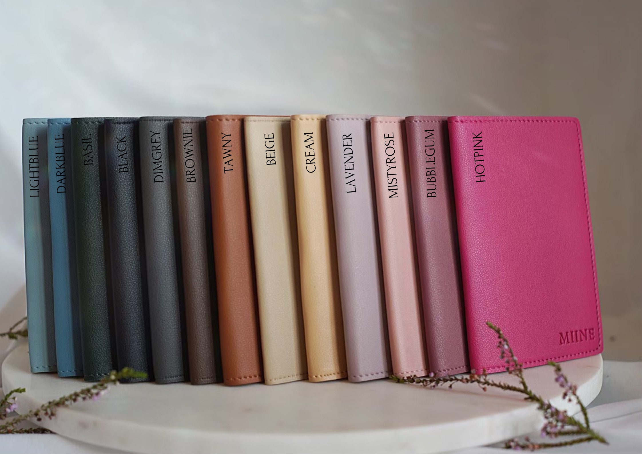 Embossed Name, Passport Holder, Luggage Tag, Name Card Holder, Personalized Gifts, 18 Colors, Wedding Favors, Party Favors