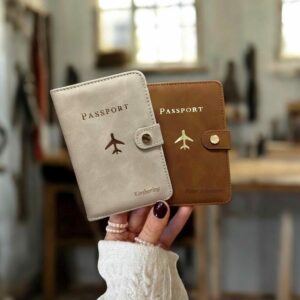 Genuine Leather Custom Passport Case, Christmas Passport Cover, Embossed PU Leather Gift, Personalized Travel Gift, Monogrammed Holiday Passport Holder