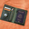 Leather AirTag Passport Holder Personalized Leather Passport Cover Custom Passport Case Travel Documents Organizer Protector Travel Gift 1