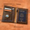 Leather AirTag Passport Holder Personalized Leather Passport Cover Custom Passport Case Travel Documents Organizer Protector Travel Gift 5