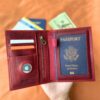 Leather AirTag Passport Holder Personalized Leather Passport Cover Custom Passport Case Travel Documents Organizer Protector Travel Gift 7