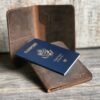 Leather Passport Wallet Personalized Travel Wallet passport case leather passport holder Honeymoon gift 10