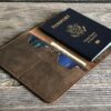 Leather Passport Wallet Personalized Travel Wallet passport case leather passport holder Honeymoon gift 7