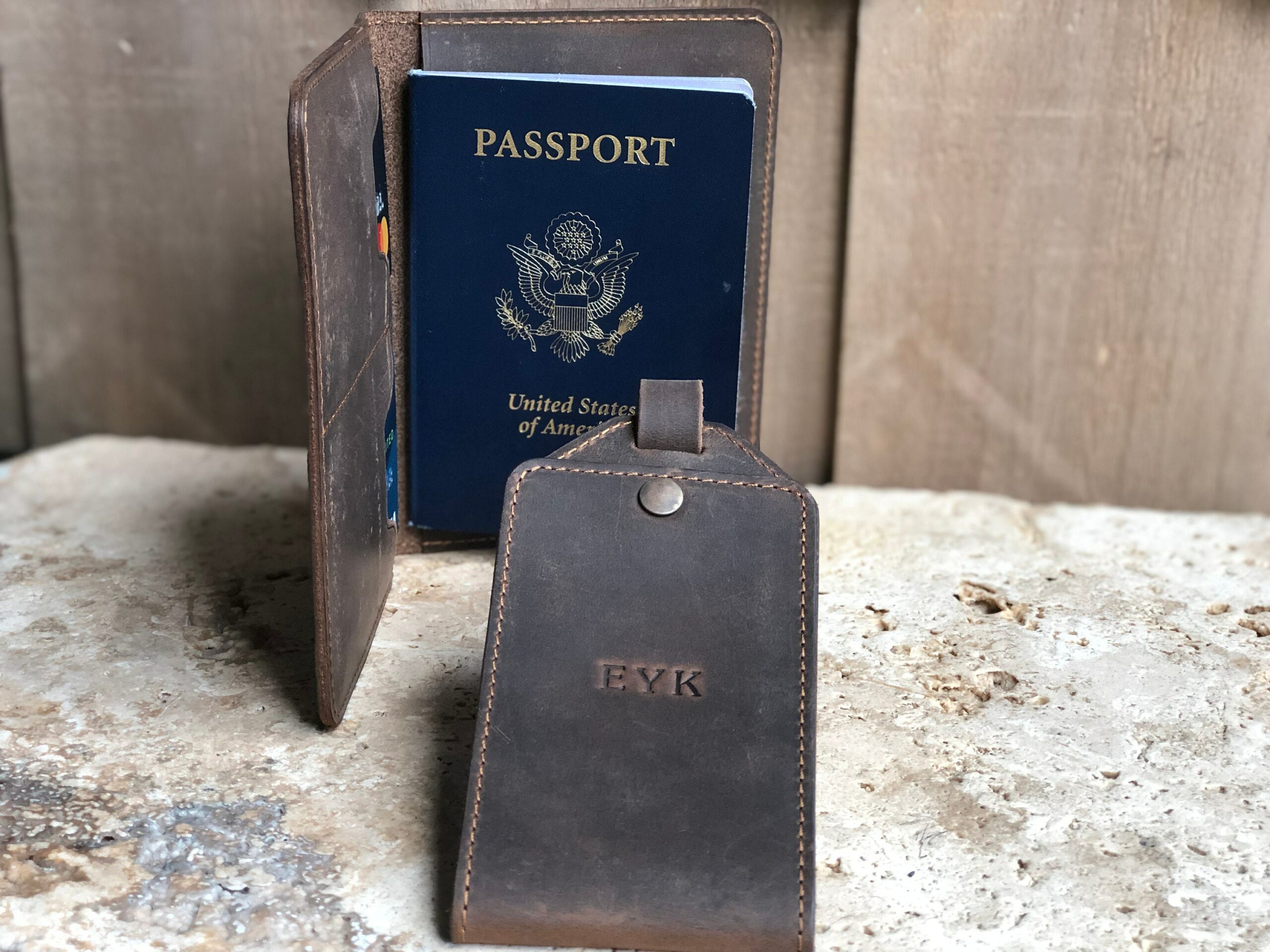 Leather Travel Gift Set, Personalized Passport Holder with Luggage Tag, Custom Luggage Tag, Leather Passport Cover, Wedding Gift for Travelers Leather Travel Gift Set, Personalized Passport Holder with Luggage Tag, Custom Luggage Tag, Leather Passport Cover, Wedding Gift for Travelers