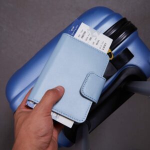 Leather Passport Holder with AirTag Slot, Wholesale Passport Sleeve, Personalized Leather Passport Case, Travel Gift for Colleagues