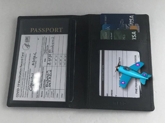 Passport Holder and Luggage Tag Set, Personalized Leather Travel Wallet, Custom Passport Cover, Wedding Gift, Mother’s Day Travel Gift