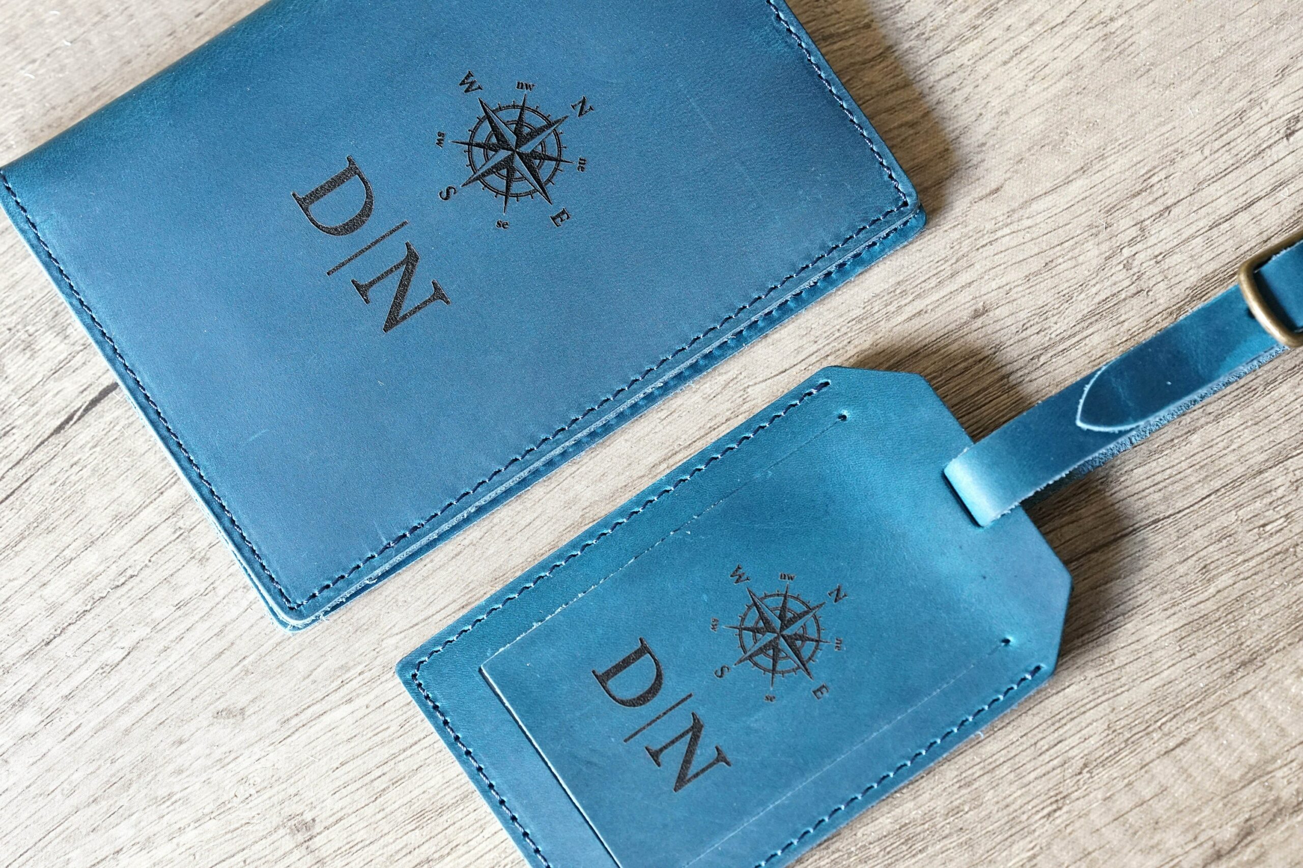 Personalized Passport Cover & Luggage Tag, Cowhide Genuine Leather Passport Holder, Leather Luggage Tags, custom Travelling gift, Bridesmaid 1262537465