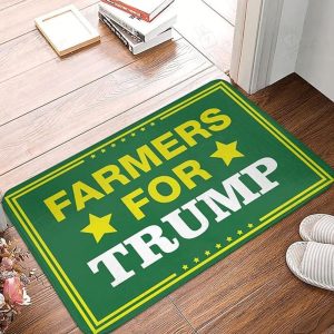 Farmers For Trump 2024 Doormat Donald Trump Merchandise MAGA 2024 Front Door Mat Indoor